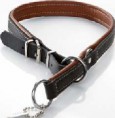 COLLAR CUERO ESTRANGULADOR 30X50-60CM NEGRO MARRON